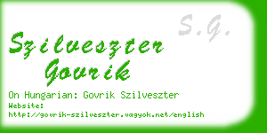 szilveszter govrik business card